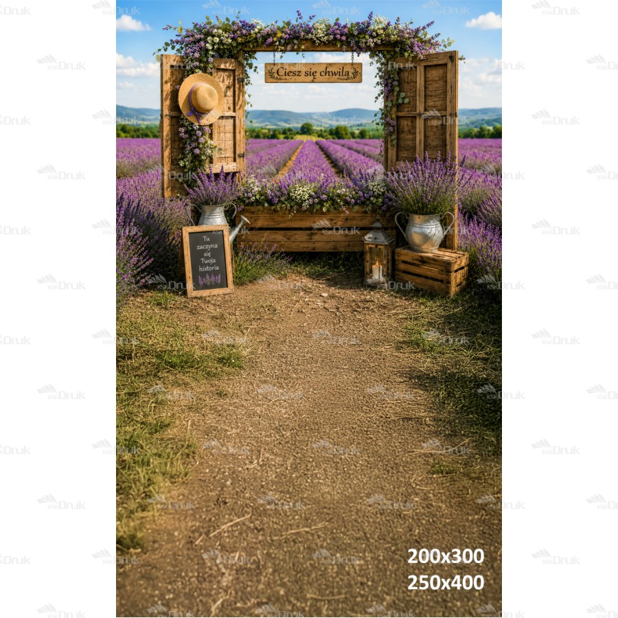 Tło fotograficzne „Lawendowe okno pełne spokoju” | 4209